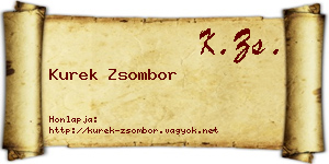 Kurek Zsombor névjegykártya