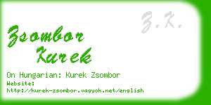 zsombor kurek business card